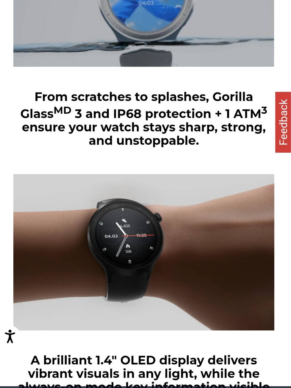Android Motorola Moto Watch — Black Model # XT2547-2 - Picture 15 of 15